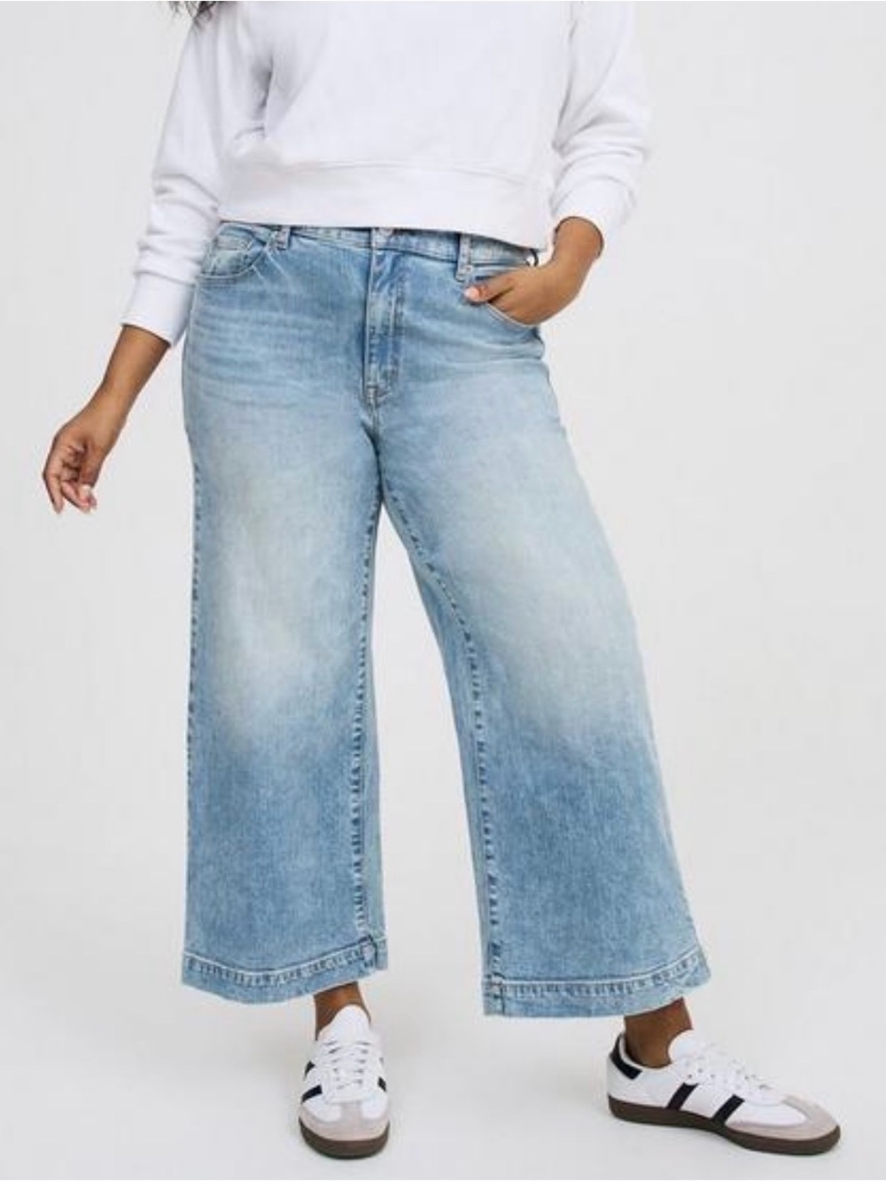 Torrid High-rise Wide leg Ankle Jean